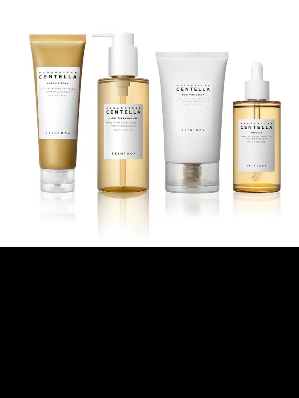 Skin1004 Madagascar Centella Cleansing & Soothing Set — White & Gold